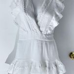 Bardot White Textured Ruffle Mini Dress – Size US 8 / AUS 12 / EUR 40 Photo 0