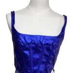SHEINBAE Metallic Blue Corset Tank Top Size S NWT Photo 1