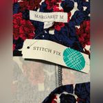 NWT Stitch Fix Margaret M Floral Print Red and Blue Pencil Skirt Size 1X Photo 6