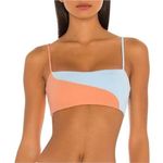 l*space L* Ari Top Bikini Top in Tangy & Blue Sky Size Small Photo 0