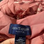 Ann Taylor  Silk Romantic Pink Purple Fairy Rose Flower Print Midi Mini Dress S P Photo 6