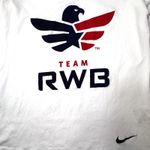 Nike  Pro Hypercool White Training Top Womens Medium Team RWB Red Blue Logo Mesh Photo 2