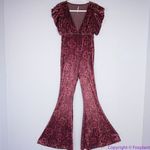 Free People NEW Free‎ People Rosaline velvet floral print Jumpsuit, M Photo 4