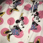 Disney  Women's white/Pink Minnie Mouse Fleece Joggers SweatPants Sz XL Photo 1