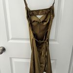 SheIn Silky Olive green mini Dress Photo 7