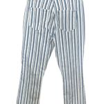 Loft Fresh Cut High Rise Kick Crop Striped Jeans Blue White Coastal Nautical Photo 3