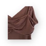 BCBGMAXAZRIA ✿ Silk Blend Sequin Wood Bead Spaghetti Strap Cami Top ✿ Brown ✿ M Photo 6