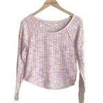 Free People  Spaced Out Long Sleeve Top Pink Combo Photo 0