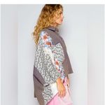 POL  Floral Patchwork Lace Button-Up Shirt - Oversized - Flower Buttons Size L Photo 7