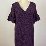Madewell Painted Clover Silk Bell Sleeve Dress Photo 1