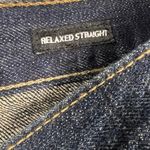 Calvin Klein  100% Cotton Dark Wash Relaxed Straight Leg Jeans 11” Inseam Size 32 Photo 5