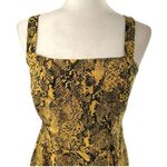 Sanctuary NWT  Georgina SNAKESKIN Print Edgy Sexy Dress Medium Dark Yellow Black Photo 8