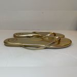 Solei Sea Women’s Indie Metallic Gold Flip Flop Sandals Size 10 Photo 6