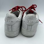 Nike Air Force 1 White Thick Soled Sneakers Red Laces Size 7 Photo 4