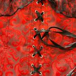 red black Jacquard baroque Lace Trim Off Shoulder Corset Top Bustier corset 3XL Size 3X Photo 6