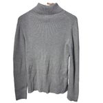 Faded Glory  Women XL Grey Ribbed Turtleneck Long Sleeve Knit Sweater Casual Photo 1