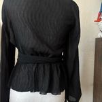 HYFVE Black Textured Wrap Blouse Photo 3