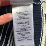 Ralph Lauren Lauren Blue Cream Striped Pencil Skirt Stretch Size L Career Work Photo 4