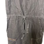 Current/Elliott New Zip Cargo Crop 100% Linen Jumpsuit in Black sz 0 Photo 5