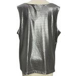 Slinky Brand Tank Top Womens 1X Gray Silver Polka Dot Shimmer Glam Boho Chic Photo 4