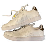 Adidas Advantage Tennis Shoes White Gold Cloudfoam Comfort Women's 7.5 Photo 0