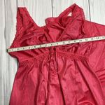 70s Vintage Nylon and Lace vneck Maxi Sleep dress pink medium large Photo 5