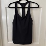 Lululemon  Black Racerback Tank Top Pleated Back Zipper Detail Women's Size 6 Photo 5