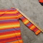 Laurens Jeans Company LRL Striped Long Sleeve Top Soft Green Label Blue Small Red Photo 2