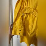COOGI  Women’s Shirtdress Belted Trench Style Studded
Embellished Yellow Size XL Photo 2