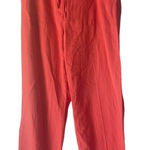 Liz Claiborne Women's Size 14 Coral Pink 100% Linen Wide Leg Pull On Pants Photo 0