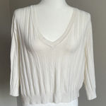 Boohoo Cream Bell Sleeve Ribbed Blouse Size 20-22 Photo 0