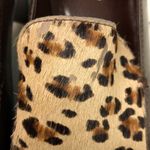 Franco Sarto  brown leather‎ animal print block heel loafers shoes ladies 8.5 Photo 7