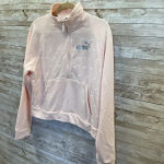  Womens L Sweatshirt Peach 1/2 Zip White Puma Pattern Pullover Athletic‎ Photo 1