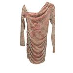 Free People  Womens Chloe One Shoulder Ruched Bodycon‎ Dress Multicolor Small NWT Photo 4