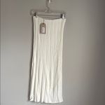 Meshki NEW  White Jasmyn Wide Ribbed Flute Skirt in White Medium Photo 1