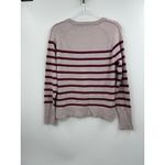 Stitches Stripes Striped Crew Neck Sweater Light Pink Burgundy Women's Size M Size M Photo 5