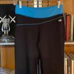 Alo Yoga  Black Leggings with Blue Waistband Photo 4