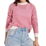 Spiritual Gangster  Stripe Open Knit Sweater Size Large Photo 0