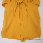 Eloquii Women's Tie Bodice Romper Flutter Sleeves in Daffodil Playsuit, 16 Photo 5