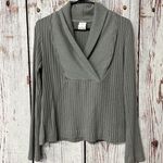 Nike Yoga Luxe Ribbed Cover-Up Sweater - Particle Grey / Size Medium Photo 0