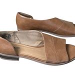 Roebuck & Co Womens Camel Tan Faux Leather Flats 8M Open Toe Sandals Neutral Size 8 Photo 5