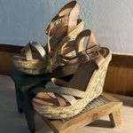 Soda Wicker Basket Weave Platform Wedge Strappy Sandals Photo 1