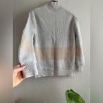Tuckernuck Striped Broadway Turtleneck Sweater Sweater Size S Gray Photo 1