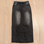 🆕 PTCL Women's 28 Skirt Black Denim Long Faded Jean Slim Maxi Sexy NEW Size undefined Photo 1