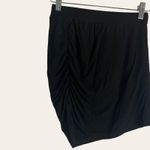 Lovers + Friends  Sofia Black Ruched Jersey Mini Skirt Size Small Photo 5