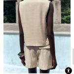ZARA  HIGH-WAISTED LINEN SHORTS Large NWT Photo 3