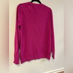 Grace Elements Magenta V-neck Enamel Button Long Sleeve Cardigan Academia Business Casual XXL Photo 2