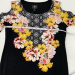 JM Collection ‎ Cold Shoulder Floral Printed Shift Dress size PS Photo 3