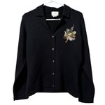 Susan Bristol  Cardigan Sweater Button‎ Down Size Medium Hand Embroidered Vintage Photo 0