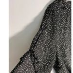 Lane Bryant Black And White Cold Shoulder Long Sleeve Shirt Blouse SZ 20 Photo 7